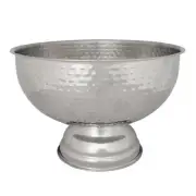 1x Hammered Stainless Steel Champagne Ice Bucket 35cm Bar Wine Bottle Cooler