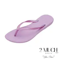 在飛比找樂天市場購物網優惠-2MUCH 艷夏輕盈平底夾腳拖 - 粉紫色