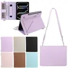 For Samsung Galaxy Tab S10 Ultra S10 Plus S9 S8 S7 Crossbody Wallet Stand Case