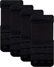 [Tamlien] Bra Extender 3 Hook,Stretchy Soft and Comfortable Bra Strap Extender - 4 pcs Pack