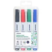 J.Burrows Antimicrobial Whiteboard Markers Chisel 4 Pack