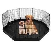 Dog Playpen - Metal Foldable Dog Exercise Pen, Pet Fence Puppy Crate Kennel I...