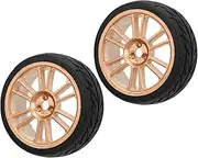 2Pcs RC Car Tires Wheel Rims Nylon Oil Injected Rubber Tire Replacement for ZD Racing 1/16 S16 EX16 RC Car Upgarde Parts