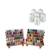 Simthread Value Pack Bundle Add-ons | Madeira 120 Colors Kit & 6 White Machin...