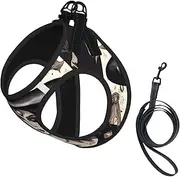 Magic Witch Witchcraft Bohemian print Dog Harness and Leash Set, Reflective Adjustable Puppy Vest for Small Medium Large Dogs, Cats