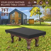 Pool Table Cover Waterproof Billiard Table Cover 7FT /8FT Tearproof Pool ∞