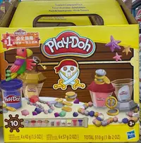 在飛比找Yahoo!奇摩拍賣優惠-新品 Play-doh培樂多 海盜尋寶閃亮黏土提盒