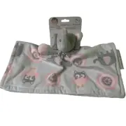 Lovie Blankets & Beyond Pink & Grey Plush Elephant Nunu Security Baby Toy NEW