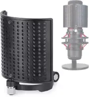 Hyperx Quadcast Microphone Pop Filter - Metal Panel Metal Mesh Filter Foam Three