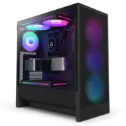 NZXT H5 Flow RGB Compact Mid-Tower ATX PC Computer Case Black CC-H52FB-R1