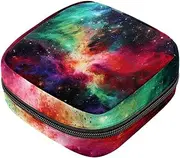 Period Bag,Sanitary Napkin Storage Bag,Abstract Galaxy Nebula,Tampon Holder for Purse