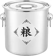 Folpus Rice Storage Box,Food Storage Bin,Stainless Steel Rice Bucket,Food Storage Container for Canteens Hotel Household Commercial, Style A