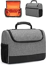 Cozioz Portable Bartender Kit Carrying Bag, Travel Bar Tools Organizer with Rubber Handle, Ideal for Home, Outdoor, and Patio Parties – Gray (Bag Only)