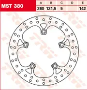 TRW Lucas Brake disc MST380, rigid