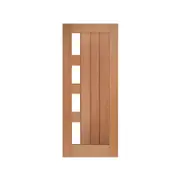 Parkwood 2040 x 820 x 42mm External Door Cedar Stain Translucent Glass SQCE17 - Cedar