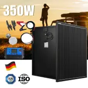 350W 12V Fixed Solar Panel Complete Kit Caravan Camping Power Battery Charging