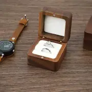 50x Ring Storage Box Wooden Jewelry Display Proposal Engagement Wedding Ceremony