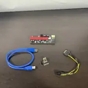 PCIe Riser Card 1x To 16x Computer Expansion USB 3.0 “Pack Of 6”