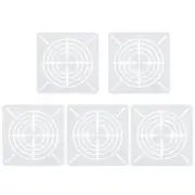 4 Segment Mandala Stencil, 5 Pack 3.5" Mandala Stencils Template, White