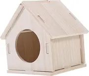 Generic Rat House for Hamsters Wear Resistant Hideout for Small Animals Durable Wood Design for Dwarf Hamsters and Mice Present for