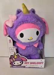 Hello Kitty Snuggle Pals My Melody Bunny Plush Toy Unicorn Hood - Brand New
