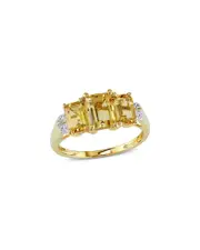 Rina Limor 10K 2.34 ct. tw. Diamond & Citrine Ring