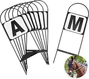 Soaoo Dressage Letters Arena Markers Dressage Equipment for Equestrian Athletes and Events, Black