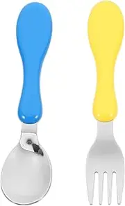 TOPPERFUN Cutlery Set Ergonomic Stainless Steel Utensils for Easy to Clean Silverware Dishwasher Safe Fork and Spoon Home and Travel