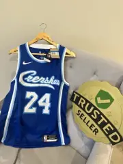 Nike Size Medium Kobe Bryant Lakers Crenshaw Blue Nba Swingman Jersey