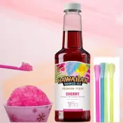 Hawaiian Shaved Ice Snow Cone Syrup CHERRY 16oz. Frozen Slushies (1 Bottle)