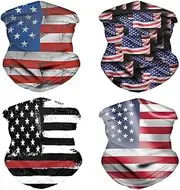 [Generic] Wrapping Scarf for Hair Sun Neck 4 Headband Pack Windproof Bandanas Outdoor Scarf Unisex Scarf Psychic Scarf