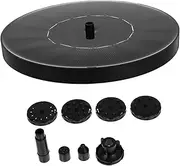 Kisangel Solar Fountain Mini Solar Pump Floating Water Fountain for Garden Water Feature Bird Bath Fish Tank Circle Design Easy to Move