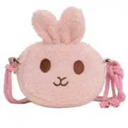 2 Pcs Winter Plush Cartoon Children Crossbody Bag Cute Little Rabbit Girls Coin Purse Handbags Fashion Kids Small Shoulder Bags