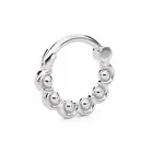 14K White Gold Clicker Septum Hoop Nose Piercings Jewelry 16g Handmade Jewelry