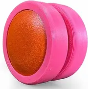 Fidget Moons Circular Fidgets Topped with Luxury Leather Over a Plastic Base (Pink & Orange)