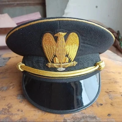 WW2 Italian M1895 Fascist Officer Military Visor Cap | Reproduction Uniform Peak
