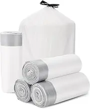30 Liter Bin Liners 100 Bags Drawstring Garbage Bags Thickened Stretchy,Bathroom,Bedroom,Kitchen,Office and Living Room