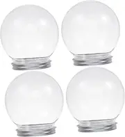 COSMEVIVI 4PCS Clear Plastic Snow Globe DIY Craft Globes for Christmas for Creative Projects Easy to Use and Clean for Holiday Decor and Handmade
