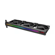 Universal Gpu Cooling Fan Portable Argb Sync Lighting 5v Addressable Rgb Silent Chassis Pci Graphics Card Cooler Fan Black