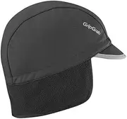[GripGrab] Windproof Winter Cycling Cap Earflap Hat with Visor Under Helmet Thermal Fleece Bicycle Peak Headwear Cap
