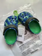 CROCS Toddler Size C6 BAYA Dinosaur Skeleton GRAPHIC CLOG 206814-4LB Child Shoe