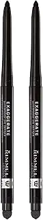 Rimmel London exaggerate auto waterproof eye definer in blackest black, 2 Count