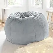 LoKori Comfortable Furry Bean Bag Chair Cover, Soft Washable Plush Beanbag Cover (No Filler),Living Room Adult Sofa Bed Cover Without Filling,B