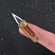 Brass Mini Knife Blade Survival Escape Key Chain Pendant EDC TOOL