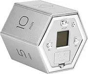 HSHGZSR Desk Productivity Timer, Hexagon Rotation Timer, Magnetic Productivity Timer, Pomodoro Timer, 1/5/10/25/30/60min and Custom Countdown Flip Focus Timer, Digital Timer, Work Timer for Work Study