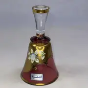 Vintage Hand Painted 5.75” Crystalex BOHEMIA decorative Bell. Czech Republic New