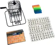 Aymzbd Family Bingo Lotto Game Bingo Set Fortunate Number Bingo Machine Toy for Bar Party