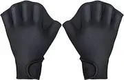 Aquatic Gloves 1 Pair Swimming Gloves Webbed Gloves Swimming Fins Waterproof Swimming Gloves with Adjustable Carry Strap Paddle Training Swimming Gloves for Adults