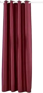 Thermal Insulated Solid Grommet Blackout Curtains Drape for Living Room (Wine Red,1Panel,39x98in) Red