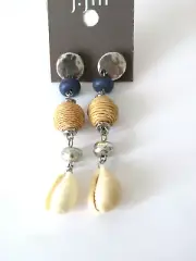 J.JILL DANGLE SHELL EARRINGS POSTS
